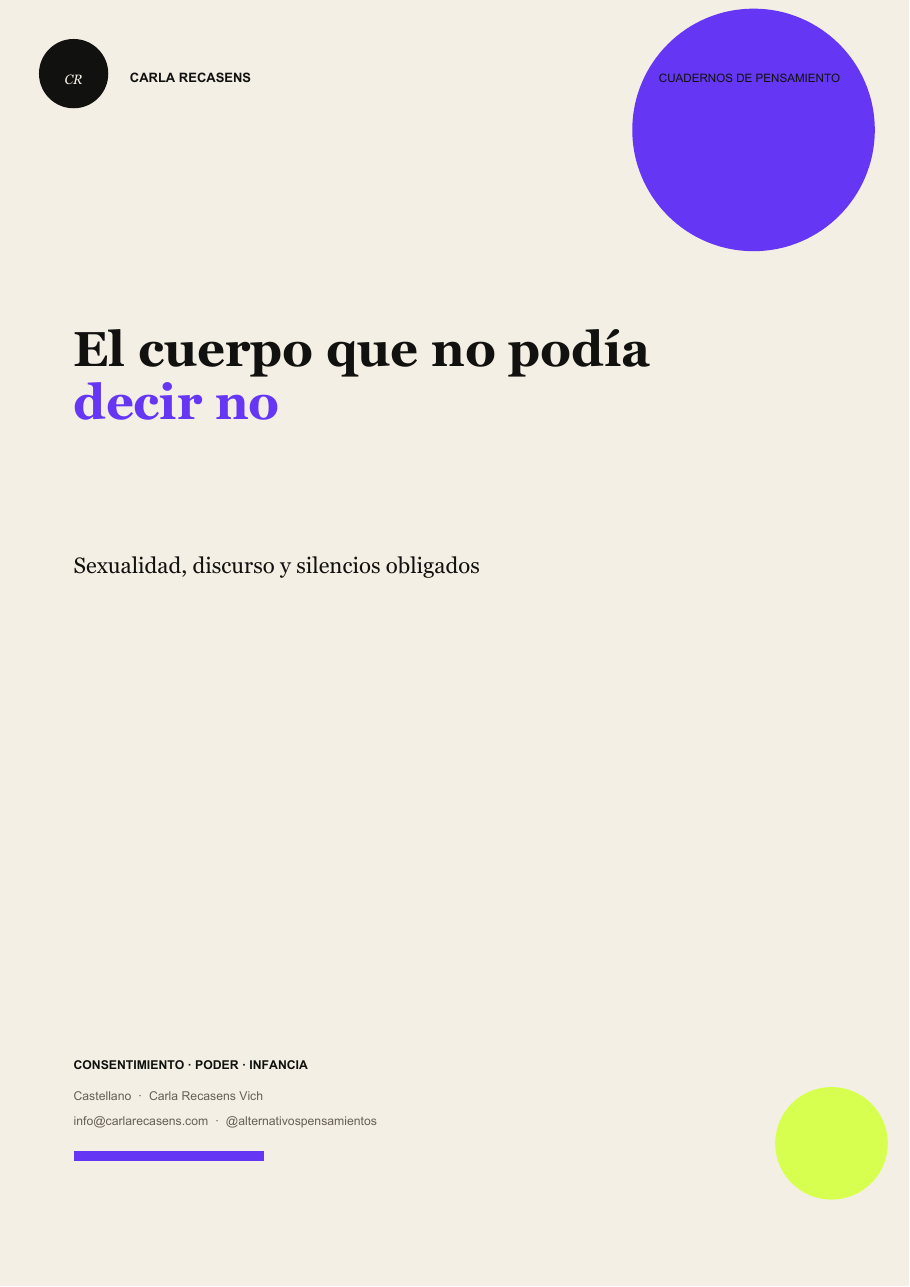 Portada de El cuerpo que no podía decir no
