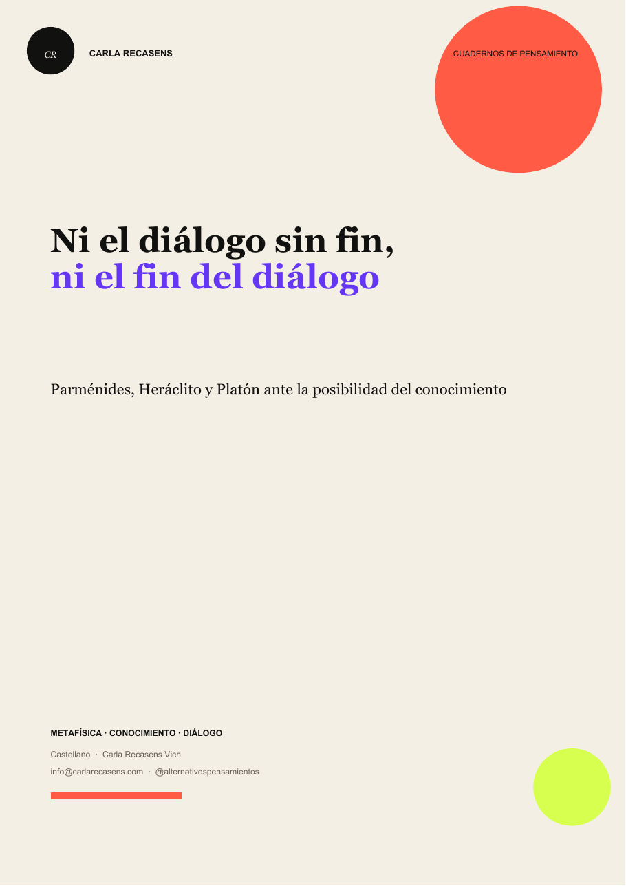 Portada de Ni el diálogo sin fin, ni el fin del diálogo